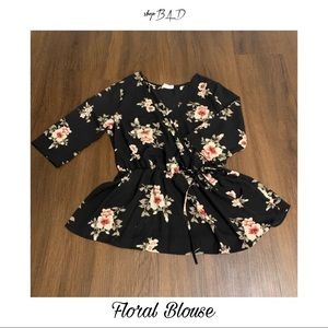 BLACK FLORAL BLOUSE